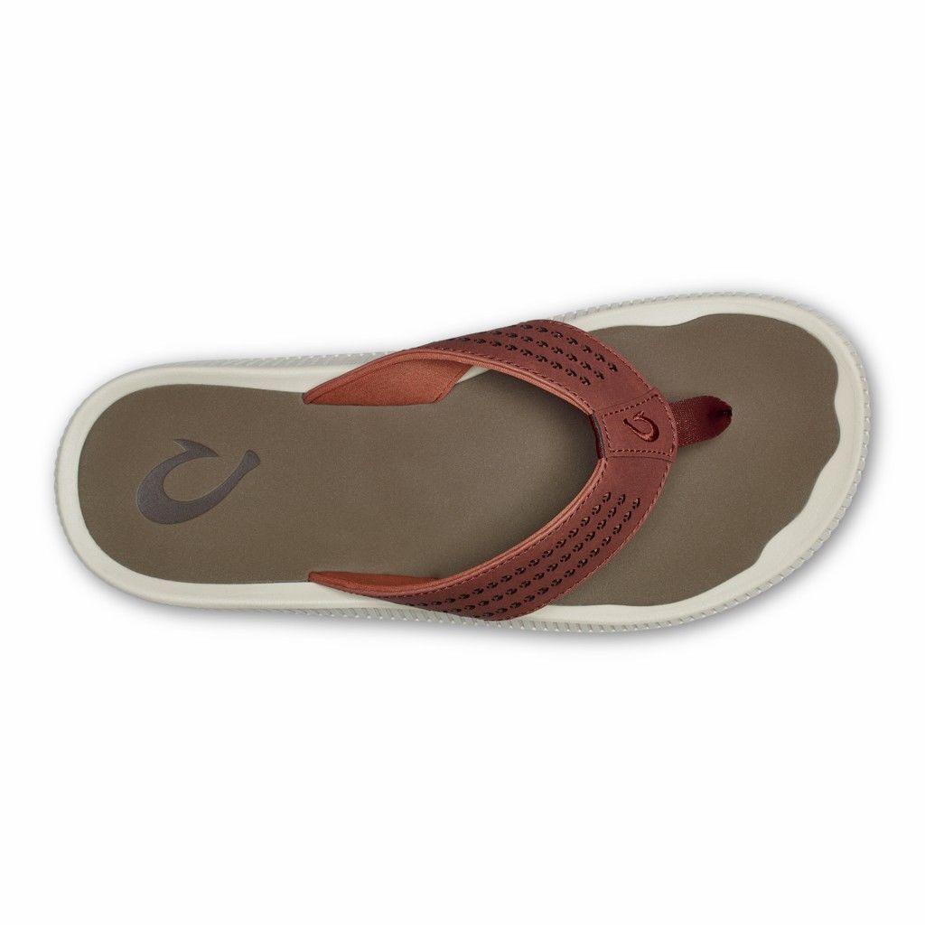 Sandalias Olukai Ulele - Chanclas Hombre Rojos 20034-295